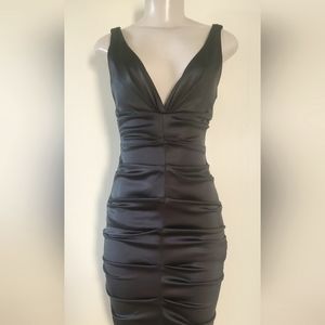 Xscape by Joanna Chen Ruched Stretch Satin Sheath Dress 4